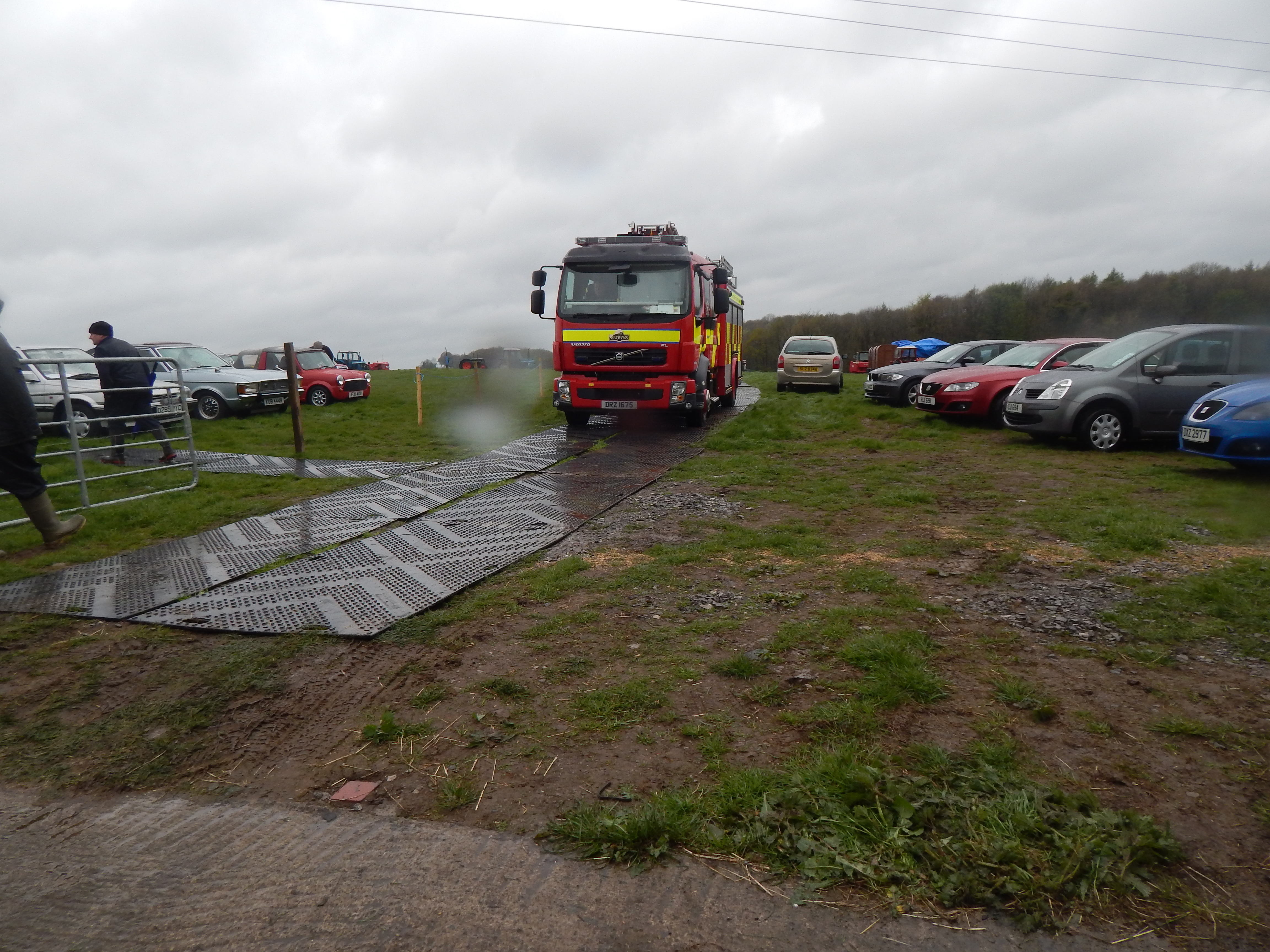 fire engine on mats